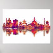 Poster Kathmandu Nepal Skyline (Devant)