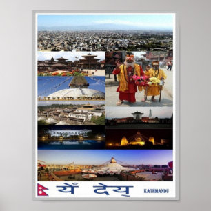 Poster Katmandu - Mosaic - Nepal -