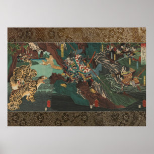 Poster Kato Kiyomosa tiger hunting in Korea