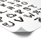 Poster - katoenalfabet (Hoek)