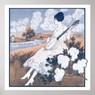 Poster katoenveld