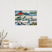 Poster Katsushika Hokusai - 36 Vues de la sélection du Mo (Cuisine)
