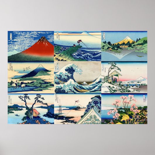 Poster Katsushika Hokusai - 36 Vues de la sélection du Mo (Devant)