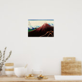 Poster Katsushika Hokusai - Éclairages sous le sommet (Cuisine)