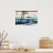 Poster Katsushika Hokusai - Ejiri dans la province de Sur (Cuisine)