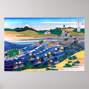 Poster Katsushika Hokusai - Fuji from Kanaya on Tokaido
