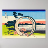 Poster Katsushika Hokusai - Fujimigahara, province d'Owar (Devant)