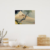 Poster Katsushika Hokusai - Garçon regardant le Mont Fuji (Cuisine)