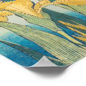 Poster Katsushika Hokusai - Grasshopper et Iris (Coin)