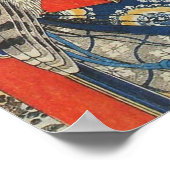 Poster Katsushika Hokusai Hawk and Cherry Blossoms (Coin)