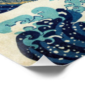 Poster Katsushika Hokusai - La Grande vague au large de K (Coin)