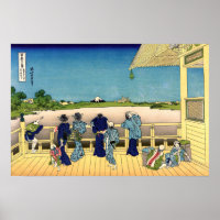 Katsushika Hokusai - Salle de Sazai, Temple 500 Ra