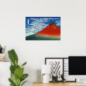 Poster Katsushika Hokusai - Vent Fin, Matin Clair (Bureau à domicile)