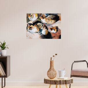 Poster Katzenstudien (Étude d'un chat) 1909