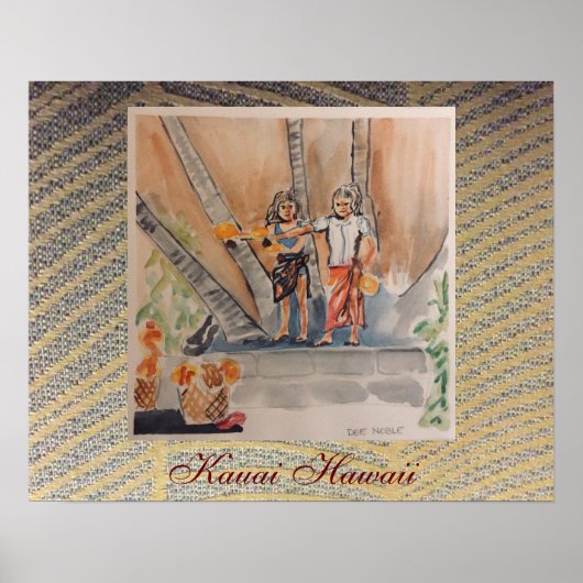 Poster Kauai Hawaii par Chloe Dee Noble (Devant)