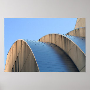 Poster Kauffman Center Blue Curves, Kansas City