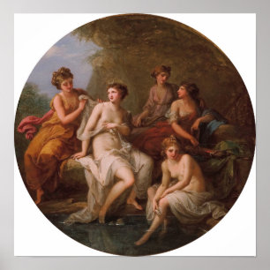 Poster Kauffman - Diane et ses nymphes se baignant