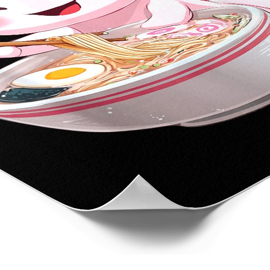 Poster Kawaii Anime Axolotl Ramen (Coin)