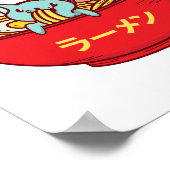 Poster Kawaii Anime Chat Funny Adorable Ramen Japonais (Coin)