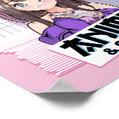 Poster Kawaii Anime Japonaise & Jeux -Vaporwave Anime (Coin)