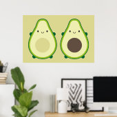 Poster Kawaii Avocado (Bureau à domicile)