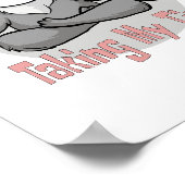 Poster Kawaii baby wolf faisant du yoga pose pour la médi (Coin)