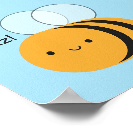 Poster Kawaii Buzzy Bumble Bee (Coin)