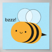Poster Kawaii Buzzy Bumble Bee (Devant)