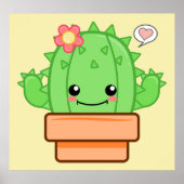 Poster Kawaii Cactus (Devant)