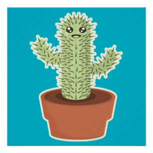 Poster Kawaii Cactus