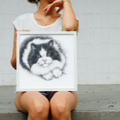 Poster kawaii chat noir et blanc