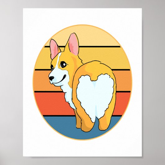 Poster Kawaii Corgi (Devant)