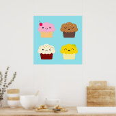 Poster Kawaii Cupcakes (Cuisine)