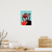 Poster Kawaii Cute Monster Enfants (Cuisine)