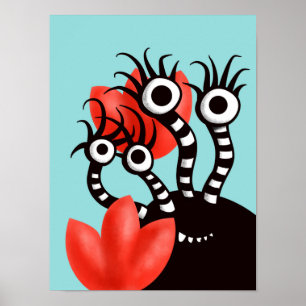 Poster Kawaii Cute Monster Enfants