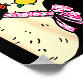 Poster Kawaii Duck Rose Heart Bow Valentine Day Cute Anim (Coin)