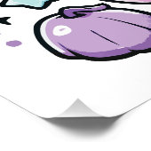 Poster Kawaii Halloween Cat – Cute Witch Kitty on Pumpkin (Coin)