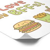 Poster Kawaii I Love My BFF Fast Food Doodle (Coin)