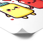 Poster Kawaii Ketchup Et Mustard Funny Bff Correspondant  (Coin)