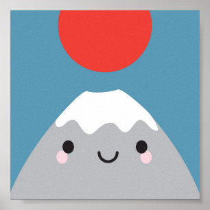 Poster Kawaii Mt Fuji San