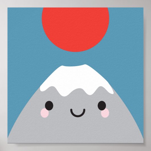 Poster Kawaii Mt Fuji San (Devant)