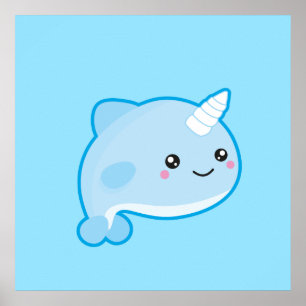 Poster Kawaii Narwhal