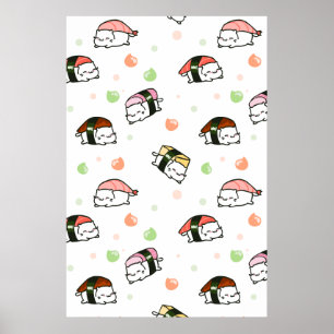 Poster Kawaii Neko Nigiri