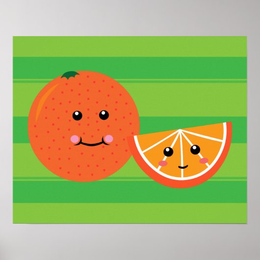 Poster Kawaii Orange (Devant)