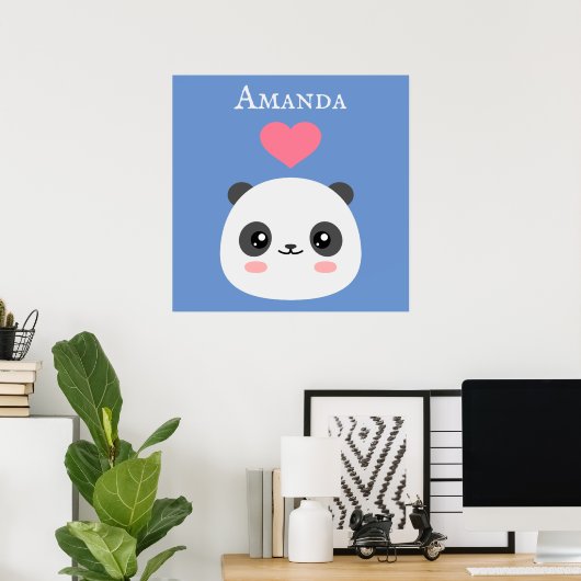 Poster Kawaii Panda (Bureau à domicile)