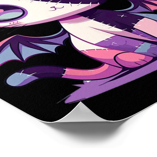 Poster Kawaii Pastel Goth Déplaisant Cute Witchy Zombie P (Coin)