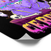 Poster Kawaii Pastel Goth mignon Chien Déplaisant 3-Tête (Coin)