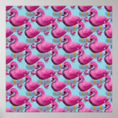 Poster Kawaii Pink Duck Pattern – Adorable Aesthetic Maxi (Devant)
