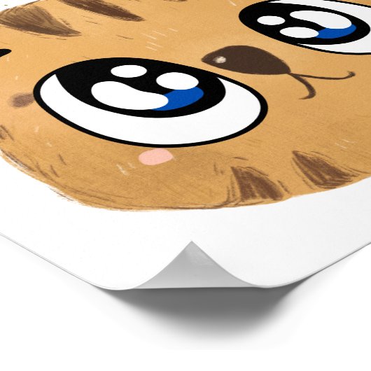 Poster kawaii tigre (Coin)