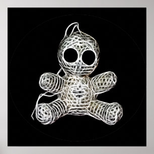 Poster Kawaii White Voodoo Doll Funny Magic Toy